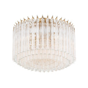 Lofton 5 Light 18" Semi Flush Mount in Aged Brass