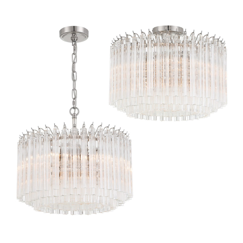 Lofton 5 Light 18" Pendant in Polished Nickel