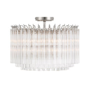 Lofton 5 Light 18" Semi Flush Mount in Polished Nickel