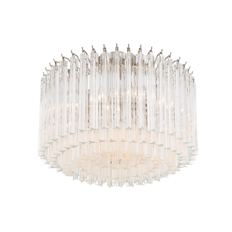 Lofton 5 Light 18" Semi Flush Mount in Polished Nickel