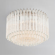Lofton 5 Light 18" Semi Flush Mount in Polished Nickel in a room setting