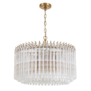 Lofton 7 Light 24" Pendant in Aged Brass