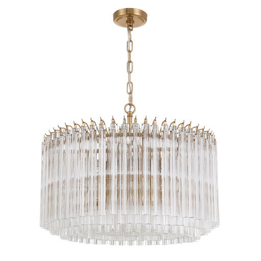 Lofton 7 Light 24" Pendant in Aged Brass