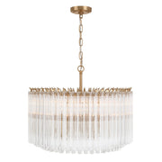 Lofton 7 Light 24" Pendant in Aged Brass