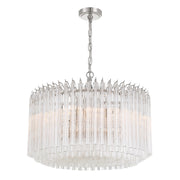 Lofton 7 Light 24" Pendant in Polished Nickel