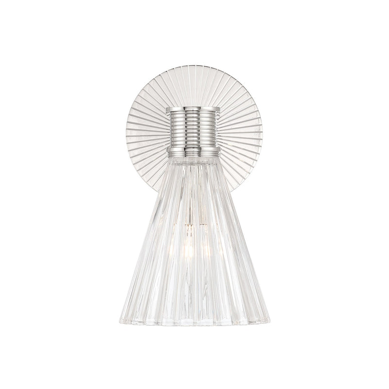 Lotus 1 Light 5.5" Sconce in Polished Nickel