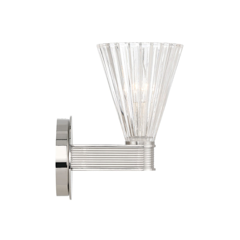 Lotus 1 Light 5.5" Sconce in Polished Nickel