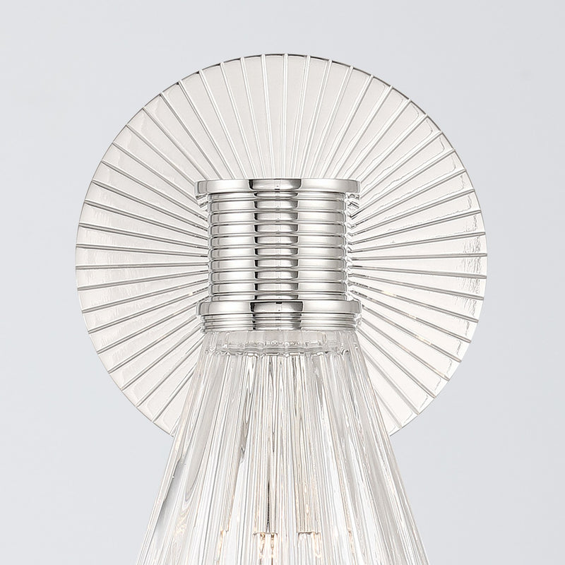 Lotus 1 Light 5.5" Sconce in Polished Nickel