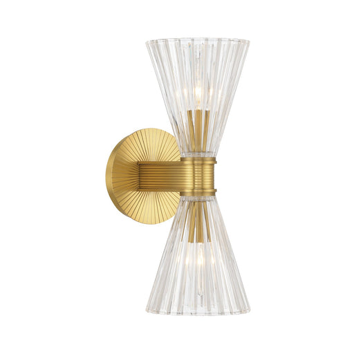 Lotus 2 Light 5.5" Sconce in Luxe Gold