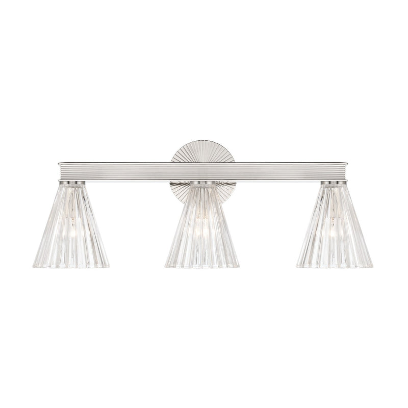 Lotus 3 Light 23.5" Bathroom Vanity in Polished Nickel