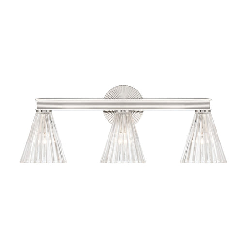 Lotus 3 Light 23.5" Bathroom Vanity in Polished Nickel