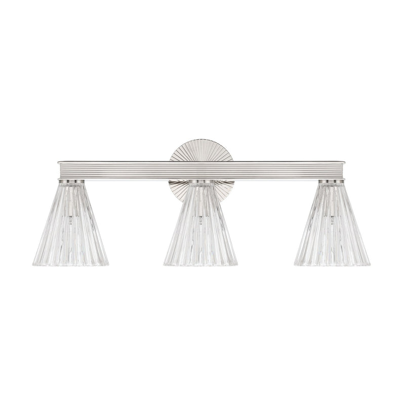 Lotus 3 Light 23.5" Bathroom Vanity in Polished Nickel