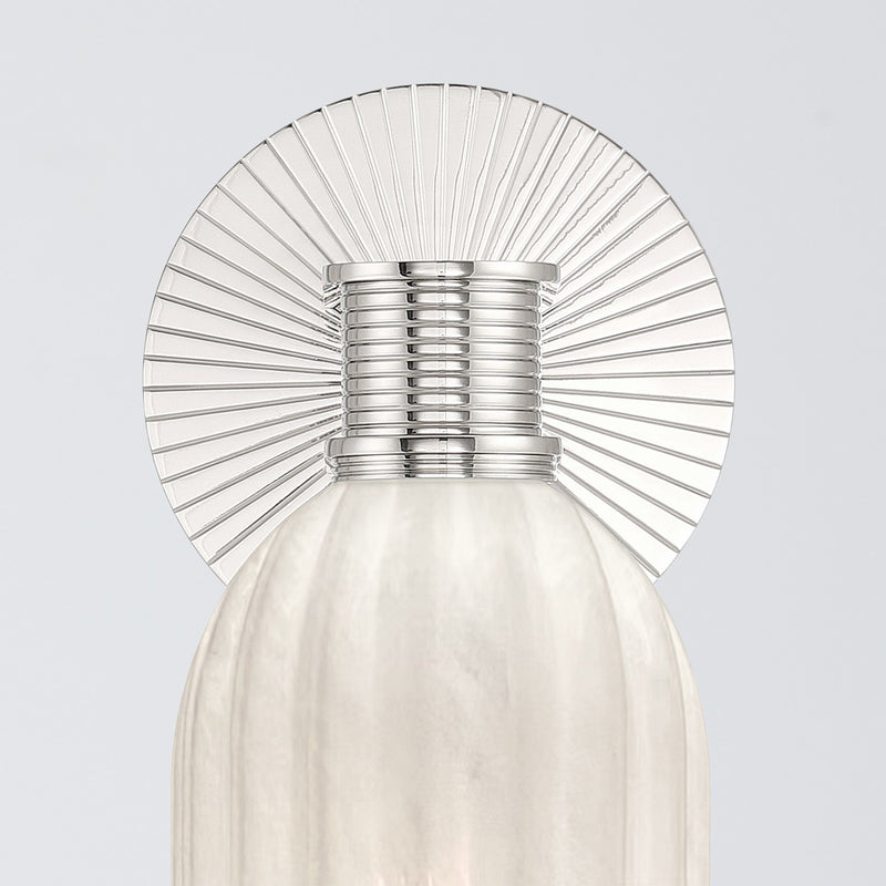 Lotus 1 Light 5" Sconce in Polished Nickel