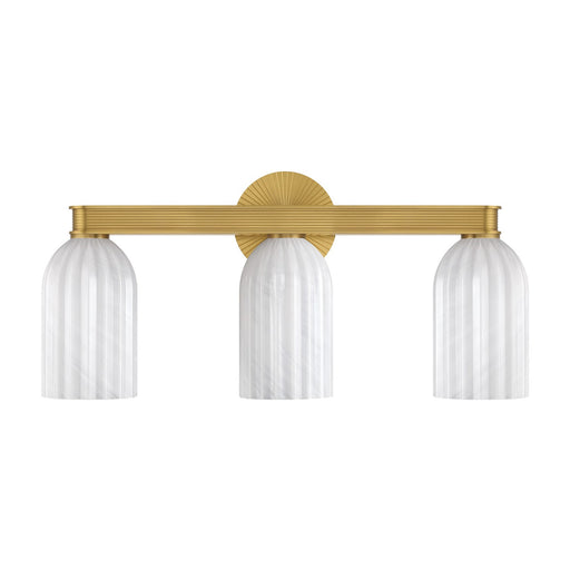 Lotus 3 Light 22.75" Bathroom Vanity in Luxe Gold
