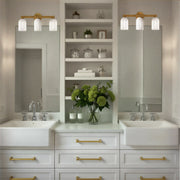 Lotus 3 Light 22.75" Bathroom Vanity in Luxe Gold in a room setting