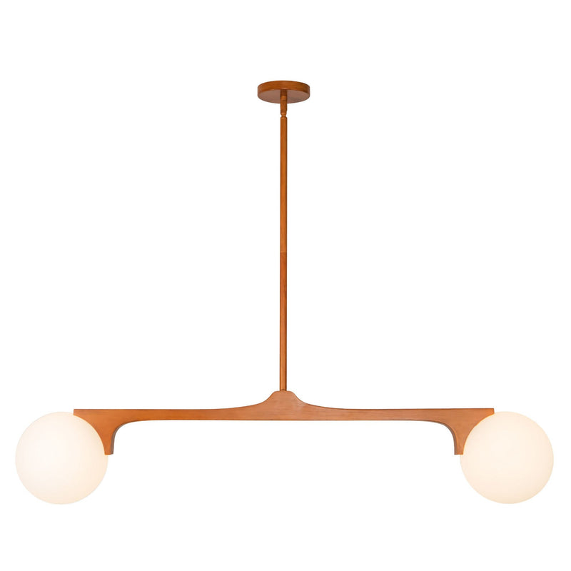 Briar 46" 2-Light Linear Pendant in Teak