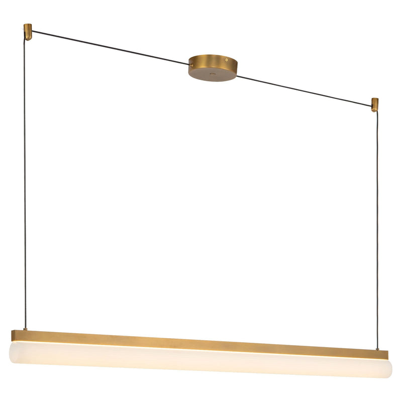 Nio 45" Linear Pendant in Vintage Brass