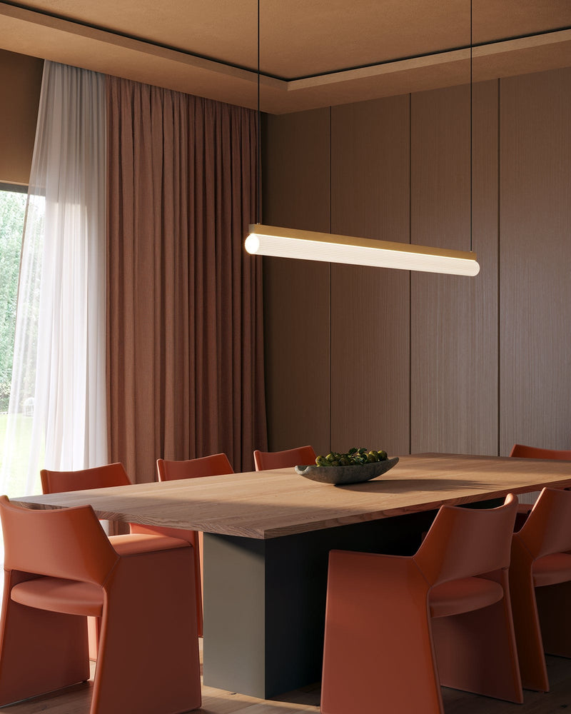Nio 45" Linear Pendant in Vintage Brass