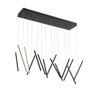 Chute 40" Multi-Light Linear Pendant in Black