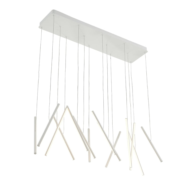 Chute 40" Multi-Light Linear Pendant in White