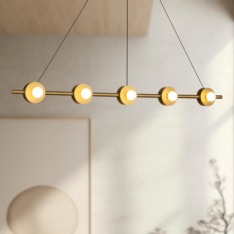 Elixir 48" Linear Pendant in Brushed Gold