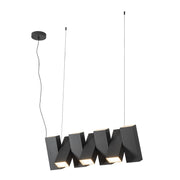 Domino 35" Linear Pendant in Black