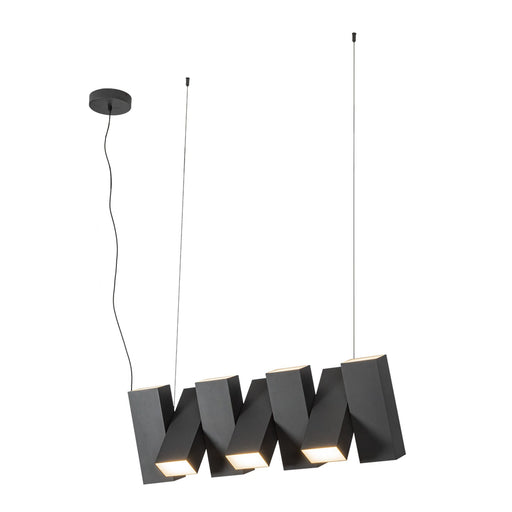 Domino 35" Linear Pendant in Black