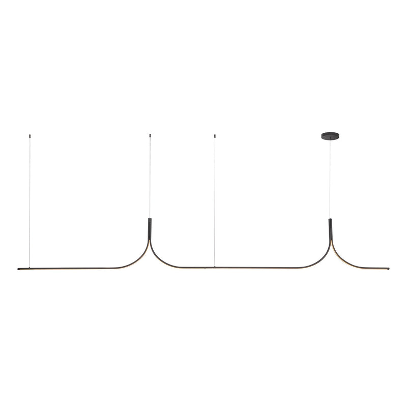 Thread 10-ft Linear Pendant in Black (Universal Voltage 0-10 Dimming and Remote Driver)