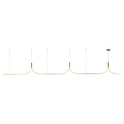 Thread 15-ft Linear Pendant in Brushed Gold (Universal Voltage 0-10 Dimming and Remote Driver)