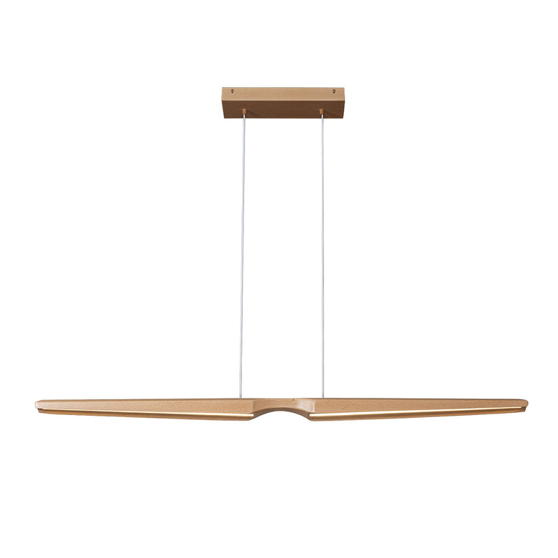 Dakota 47" Linear Pendant in Beech Wood