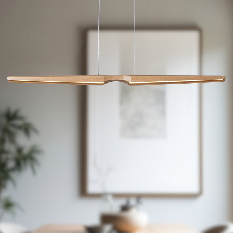 Dakota 47" Linear Pendant in Beech Wood