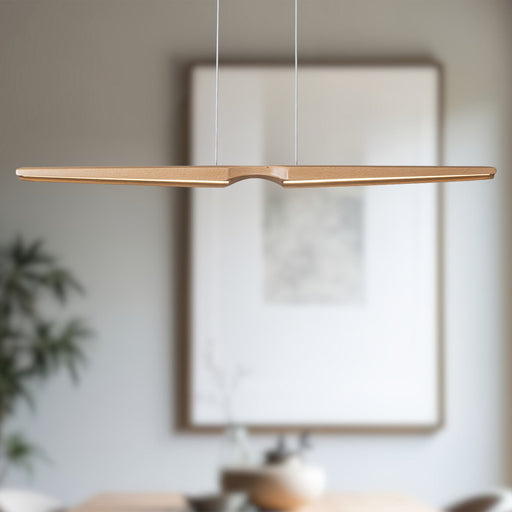 Dakota 47" Linear Pendant in Beech Wood
