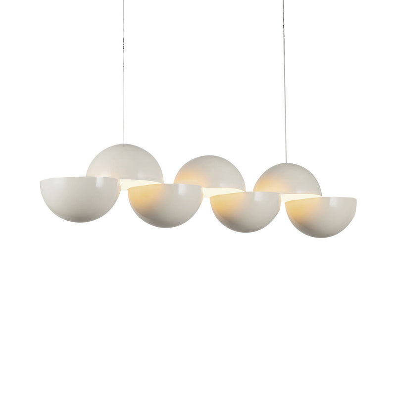 Void 41" Linear Pendant in Pearl White