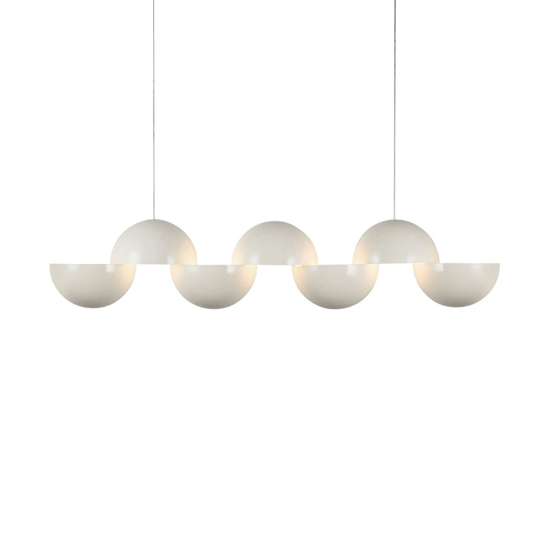 Void 41" Linear Pendant in Pearl White