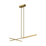 Shift 48" Linear Pendant in Brushed Gold