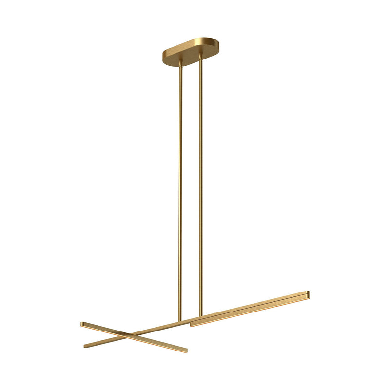 Shift 48" Linear Pendant in Brushed Gold