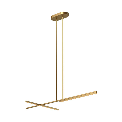 Shift 48" Linear Pendant in Brushed Gold