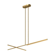 Shift 60" Linear Pendant in Brushed Gold