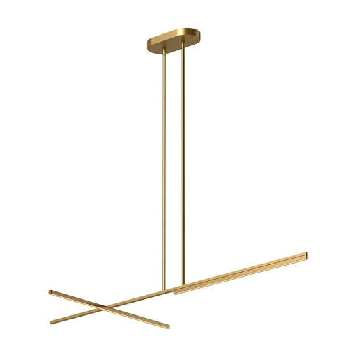 Shift 60" Linear Pendant in Brushed Gold