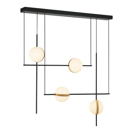 Tagliato 40" Linear Pendant in Matte Black/Brushed Gold
