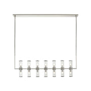 Revolve 47" 14-Light Linear Pendant in Clear Glass/Polished Nickel