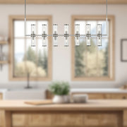 Revolve 47" 14-Light Linear Pendant in Clear Glass/Polished Nickel