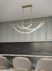 Aryas 48" LED Linear Pendant in Vintage Brass