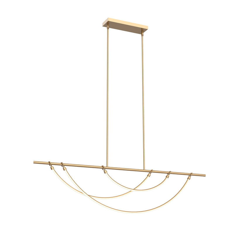 Aryas 60" LED Linear Pendant in Vintage Brass