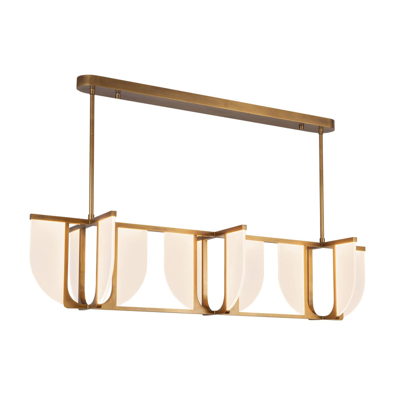 Anders 59" LED Linear Pendant in Vintage Bras