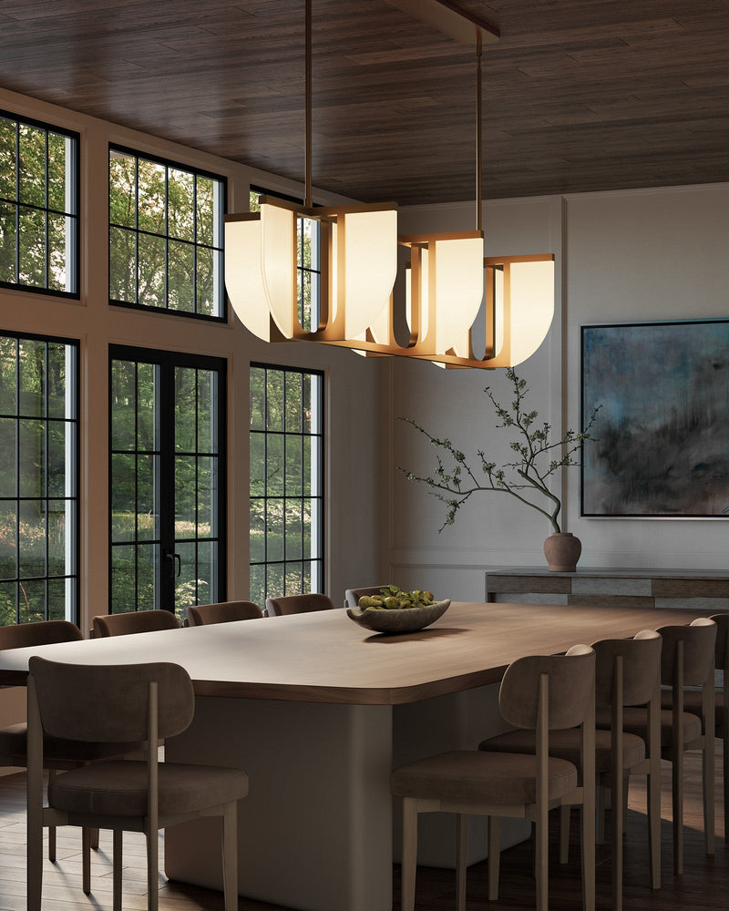 Anders 59" LED Linear Pendant in Vintage Bras