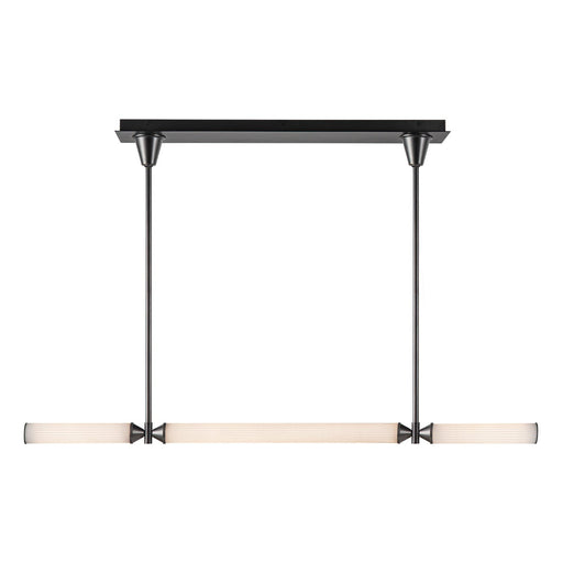 Edwin 48" Linear Pendant in Urban Bronze/Frosted Ribbed Glass