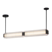 Alai 47" LED Linear Pendant in Urban Bronze/Ribbed Glass