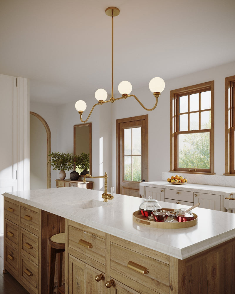 Beckett 48" 4-Light Linear Pendant in Brushed Gold