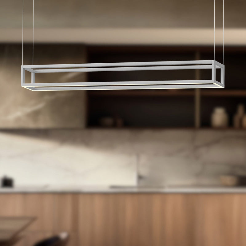 Plaza 48" Linear Pendant in White